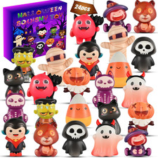 24PCS Halloween Party Favors, Squishy Toys for Treat or Trick Goodie Bags Pinata