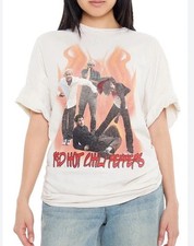 Red Hot Chili Peppers Cream Graphic Short Sleeve Band T-Shirt Size M/L NWT