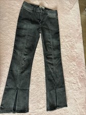 Abercrombie High Rise Flare Jeans Girls Medium Dark Wash, Size 9/10