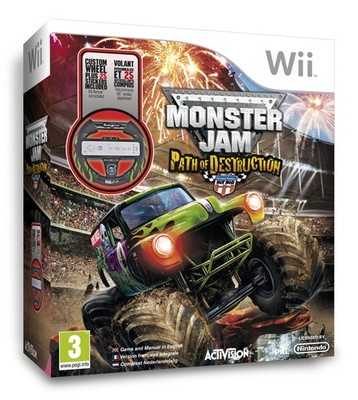 Monster Jam Path of Destruction - Bündel UK-Import Wii
