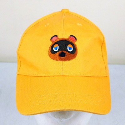 Animal Crossing Tom Nook Hat Embroidered Yellow Snapback Adjustable