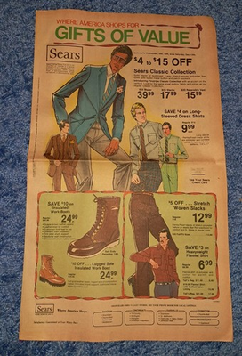 #ad #ad Vintage Sears Ads Newspaper Insert FULL PAGE COLOR Fashion RARE HTF $44.99