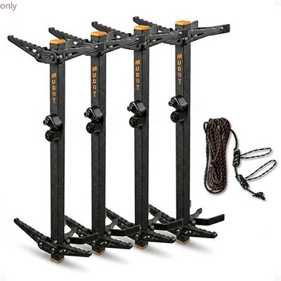 Muddy Pro Climbing Sticks 4-Pack, Aluminum, Black