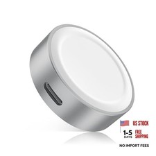 Magnetic Charger Adapter 5W for Apple Watch 11,Portable Wireless Fast Silver