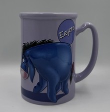 The Disney Store 3D Eeyore “True Blue” Purple Ceramic Mug
