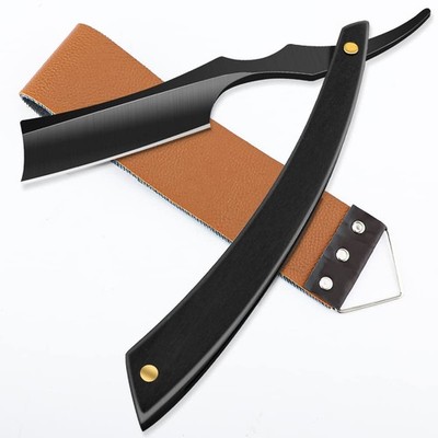 Straight Razor With Strope - Professional Straight Edge Barber Premium Stainl...