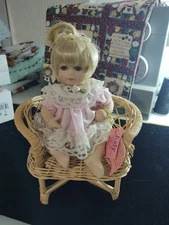 7" porcelain doll With Chair Judy show stoppers New No Box 