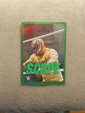 2026 Topps Chrome WWE Rey Mysterio SCOPE GREEN REFRACTOR /99 Free Shipping