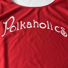 Vtg Polkaholics Red Vest Men Sz M Polka Music Funny Dance Costume Party
