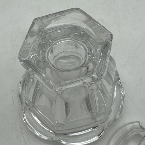 Baccarat Crystal Mustard Jam Jar Replacement Base Only *Lid Chipped & No Spoon - Afbeelding 6 van 8