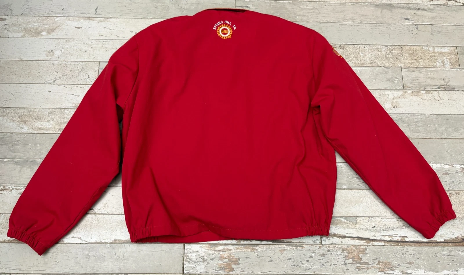 VTG 90s Saturn Auto UAW 3 Million & Counting Prime Union Jacket Red Sz L Bomber - product detail image 3