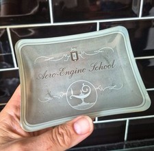 Vintage Rolls Royce Aero Engine School Glass Pin Dish Trinket Tray Memorabilia Vintage Rolls Royce Aero Engine School Glass Pin Dish Trinket Tray Memorabilia