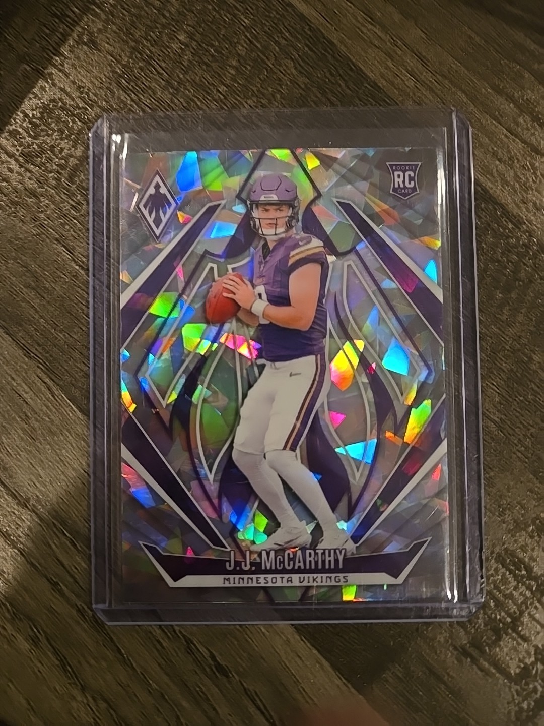 2024 Phoenix JJ McCarthy Cracked Ice Hobby Exclusive #185 Minnesota Vikings