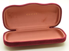 Gucci Burgundy Red Velvet Hard Shell Glasses Sunglasses Replacement Case Only