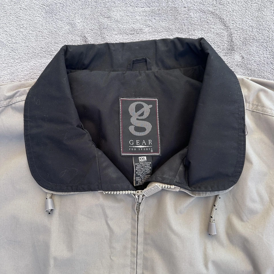 Chaqueta cortavientos de golf negra tostada 2XL de colección Gear for Sports bombardero años 90 Foto 2 de 4
