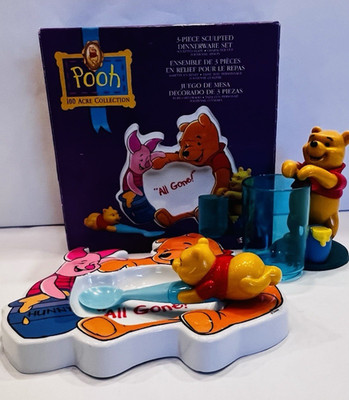 Vintage Y2K Disney Winnie the Pooh 3 Piece Set Cup Plate Spoon Zak Designs BIN48