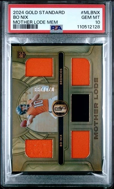 Bo Nix Panini Gold Standard Mother Lode Memorabilia #MLBNX Base