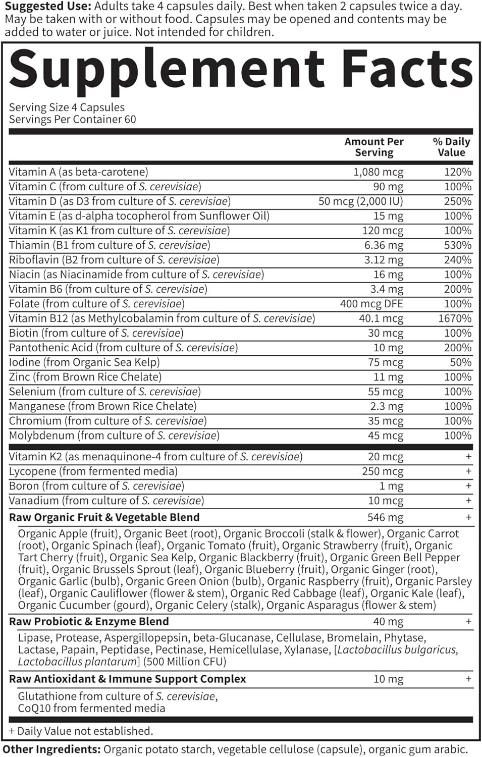 Garden of Life Vitamin Code 50 & Wiser Men - 240 Veg Caps *EXP 05/2026*