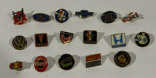 Vintage Enamel Lapel Pins Lot of 17 Chevrolet, Corvette, BMW, VW, Mustang
