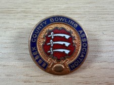 Essex County Bowling Association Enamel Pin Badge Brooch Lawn Bowls Seaxes