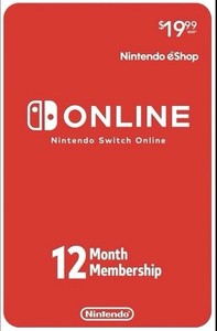 Nintendo Switch Online 12-Month Membership Digital Code for Nintendo Switch