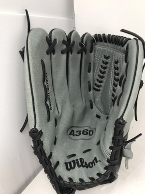 New Wilson 2021 A360 Adult Slowpitch Softball Glove LHT 13 Inch Black/Gray