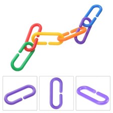 100 Pcs Plastic C-clips Hooks Chain Links Parrot Bird Toys Bird Toys