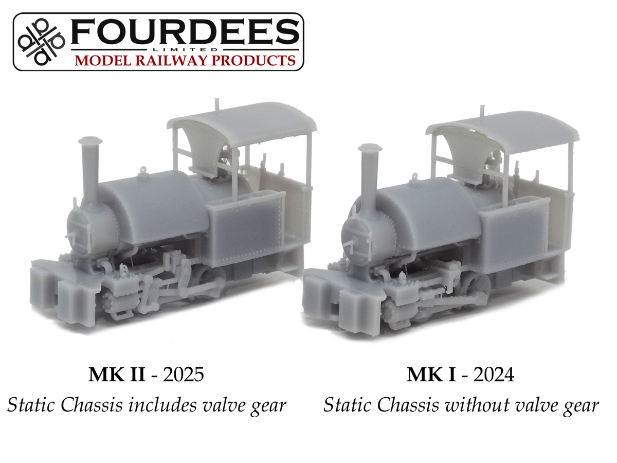 Fourdees Bagnall Saddle Tank 009 / OO9 Kit for Bachmann Percy
