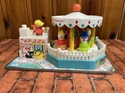 Vtg 1972 Fisher Price Little People Play Merry Go Round Carousel Works Perfect!