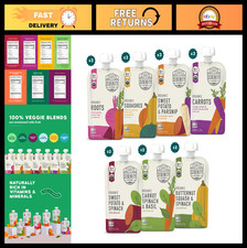 Organic Baby Food Veggie Puree Pouches Variety Pack - 18 x 3.5 oz - No Sugar, Al