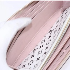 LOUIS VUITTON Monogram Giant Zippy Wallet Long Wallet Red M67550 LV Auth 138259