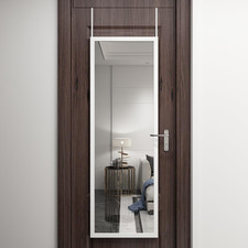 48" X 16" over the Door Full Length Mirror Wall Mounted Hanging with 2 Metal Han