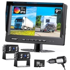 Wired Backup Camera System, 9" 1080P IPS Monitor 2 Rear View Camera 9"-TH102