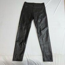 Sleek Black Faux Leather Skinny Leggings Buttery Soft inside lining MEDIUM