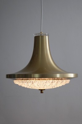 Vitrika Pendelleuchte Lampe Kristallglas made in denmark 1970s