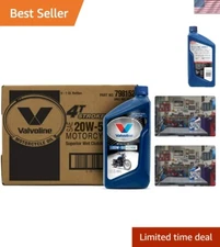 SAE 20W-50 Conventional 4-Stroke Motorcycle Oil - 6 x 1 Quart for Vibrant Rides