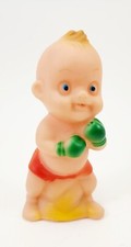 Vintage 1960's Kiddie Prod Taiwan Rubber Squeak Toy Boxer Squeaky Boxing Figure