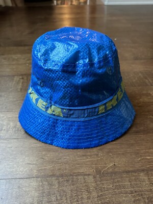 Ikea Knorva Frakta Bucket Hat Cap Adult Blue Polypropylene | eBay