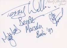 Moody Marsden Band Autogramme signed 10x15 cm Karteikarte 