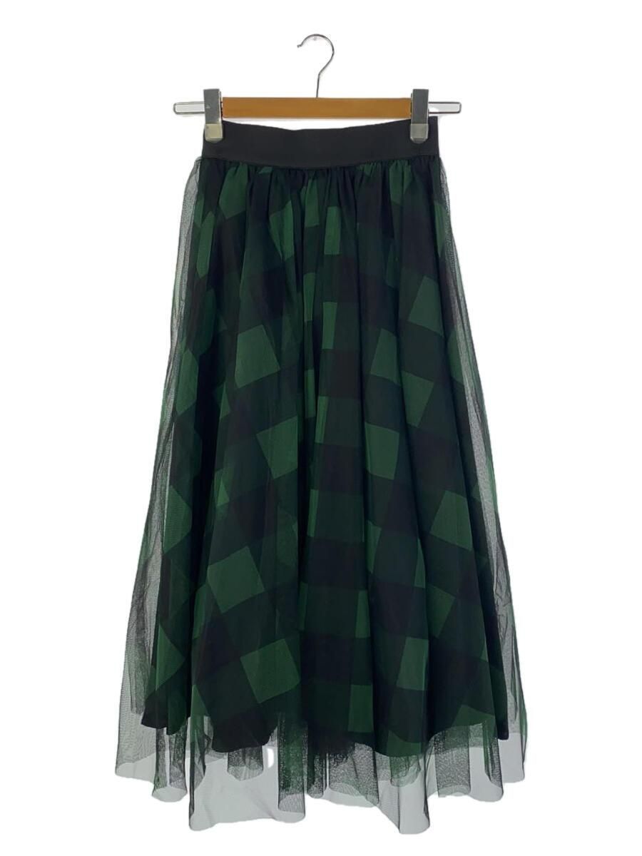 Other Brands Long Skirt BLUELEA Block Check Tulle FREE Polyester  