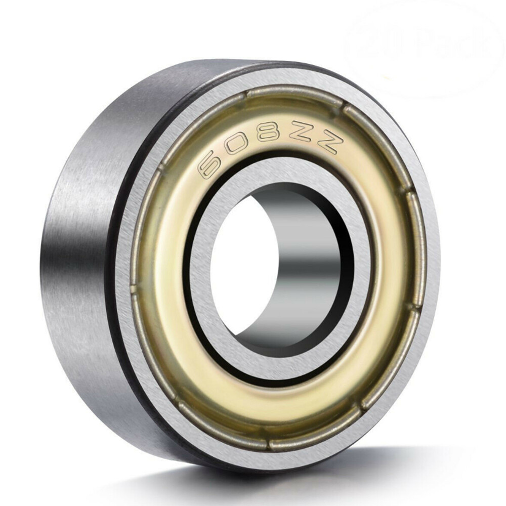 608-ZZ Ball Bearing 8x22x7 Dual Shielded Metal Chrome Skateboard