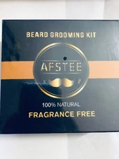 Afstee Beard Grooming Kit Beard Growth  100% Natural Fragrance Free new SEALED