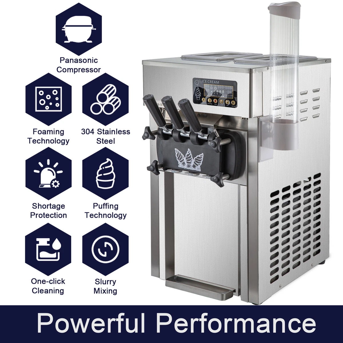 Snack Shop Use Table Top Frozen Yogurt Machine Commercial Soft Ice