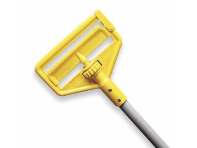 Wet Mop Handle, Side Gate Mop Connection Type, Natural, Wood, 54'' Handle Length