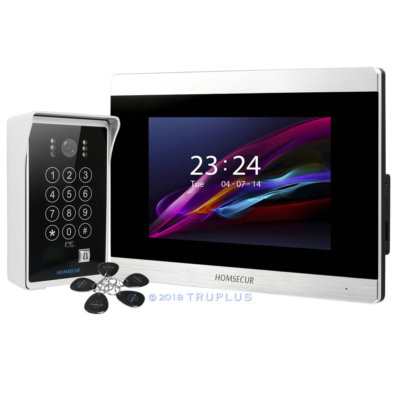 Homsecur 7'''' Video Entry Gegensprechanlage mit Touchscreen IR Kamera Aufnahme Schnappschuss