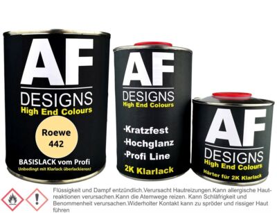 Autolack für Roewe 442 Primula Yellow 1,25L Klarlack Set