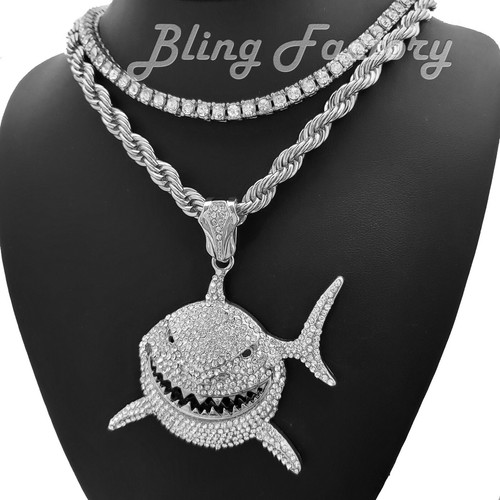 6ix9ine Large Shark Pendant \u0026 24\