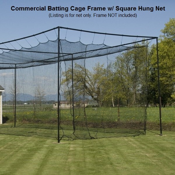 70' Baseball Batting Cage Nets Hitting Batting Tunnel Netting w/Door eBay