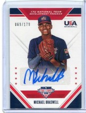 2020 Stars and Stripes 17U Team Autographs Michael Braswell Auto 69/179