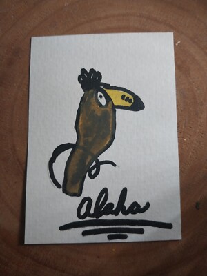 G.A.Titan Acrylic Painting IMPRESSIONISM Hawaii Bird aloha 